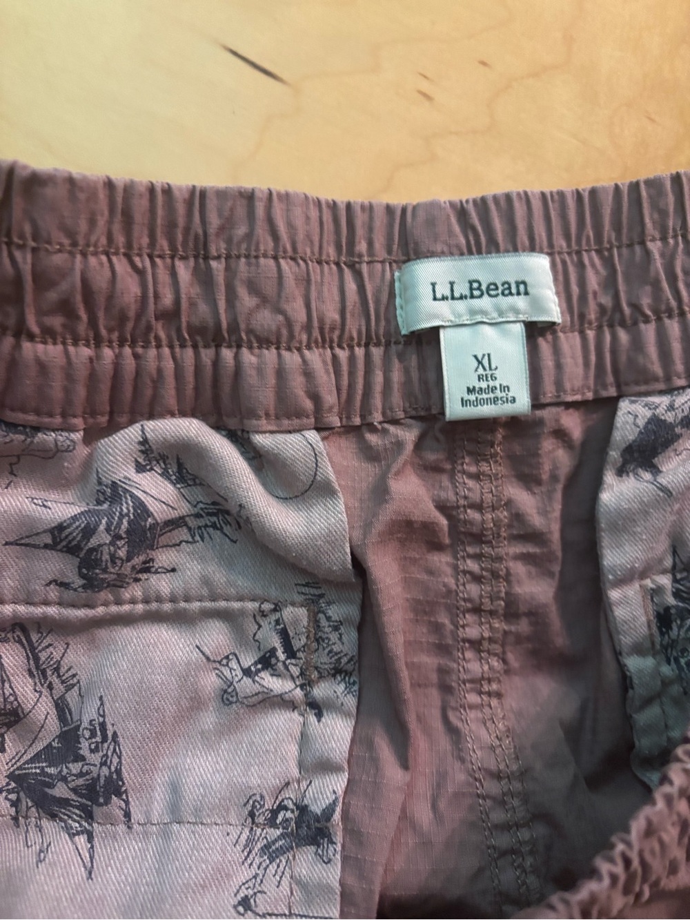 LL Bean ripstop elastic  waistband cropped pants XL - Picture 4 of 5